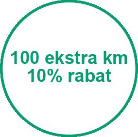 100km med 10% rabat